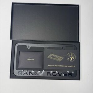 Range Rover All Black License Plate Metal with Nuts and Screws New Complete